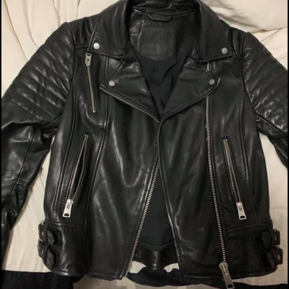 Black All Saints leather jacket